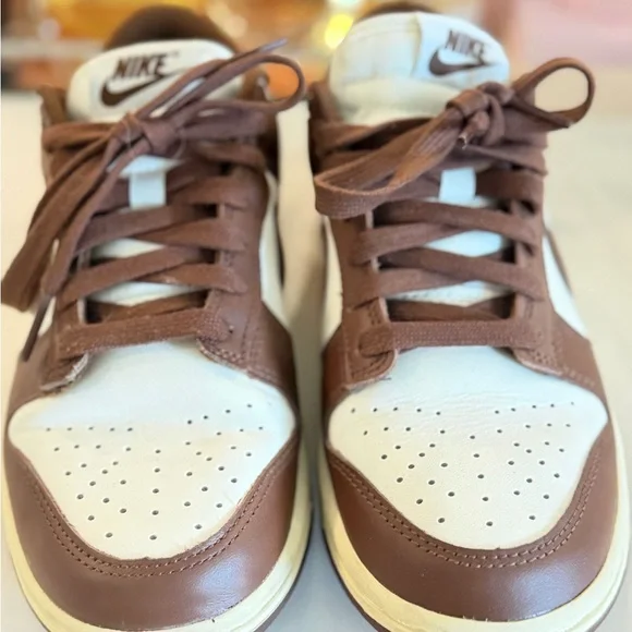 Nike Brown and White Low-Top Athletic Sneakers - Picture 2 of 3
